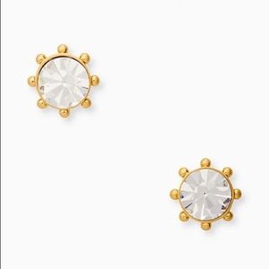 Kate Spade: Flying Colors Bezel Stud Gold Earrings